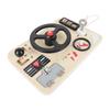 Wooden Steering Wheel Toy Simulation Educational Activity Board Sensory Toy for Toddler Preschooler
