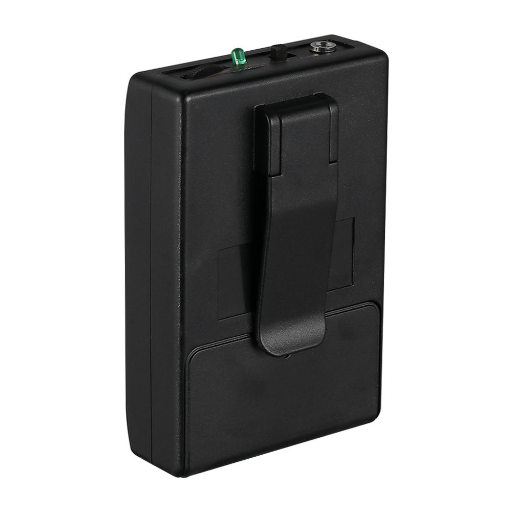 Portable Speaker Meeting Wireless Microphone Lavalier Lapel Clip Mic System FM Transmitter Receiver