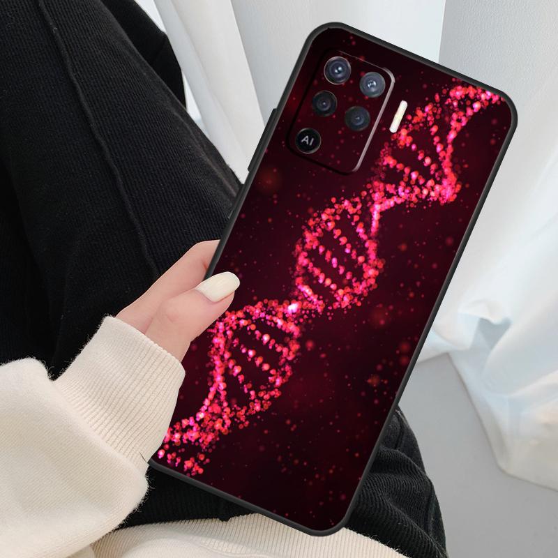 Science DNA Biology Case For Oppo A96 A76 A16 A60 A98 A58 A78 A18 A38 A80 A40 A77 A57 A17 A74 A54 A94 A15 A5 Pro