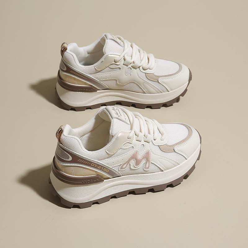 Fashion CRLAYDK Summer Chunky Sneakers for Women Mesh Platform Walking Lace Up Shoes Casual Breathable Ladies Running Sports Tennis