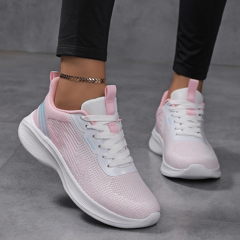 Damen Schuhe Frühling und Herbst Mesh atmungsaktiv Sportschuhe Freizeitschuhe einzelne Schuhe leichtgewichtige Studenten Laufschuhe weichsohlige Reiseschuhe