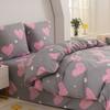 Ropa de cama de algodón 140X200 Corazón Rosa