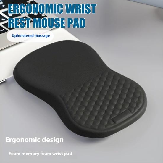 Ergonomic Mouse Pad with Wrist Rest Anti-Slip Base Memory Foam Massage Design Smooth Surface Wrist Support