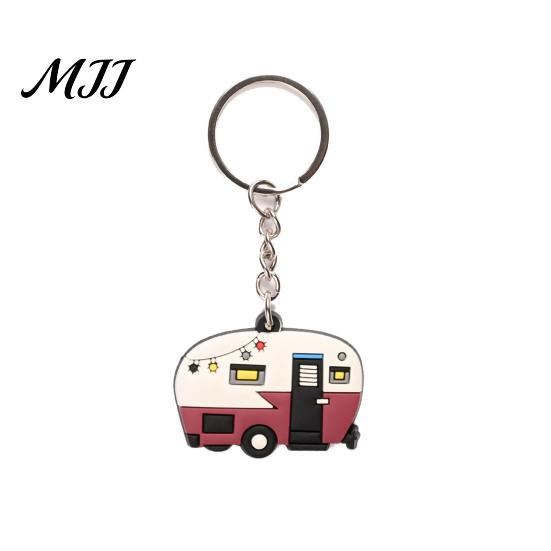 Cartoon Schlüsselanhänger Wohnmobil Form Schlüsselanhänger, Kontrastfarbene Schlüsselanhänger Zubehör für Langlebige Reiseanhänger, Emailliertes Metall Retro Wohnmobil