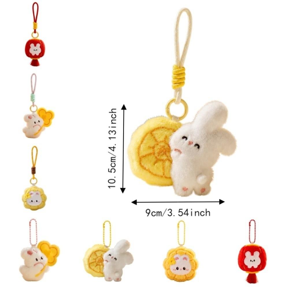 Soft Cute Plush Hanging Decoration Versatile Rabbit Keychain  Mid-Autumn Festival