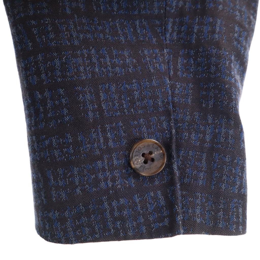 LANVIN LA COLLECTION Made in Japan Leinenmischung Karomuster Jacke 48 Herren Gebraucht