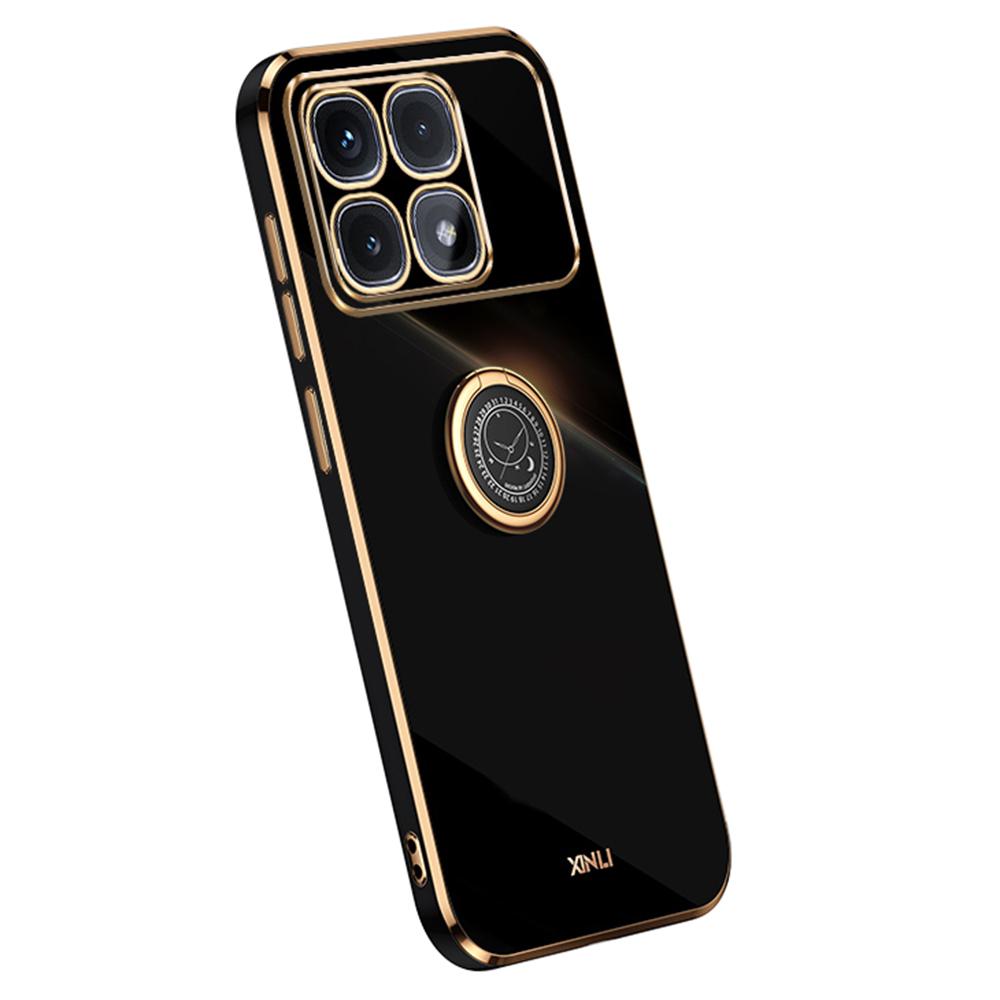 XINLI For Xiaomi Redmi K70 Ultra Case Ring Kickstand Electroplating TPU Phone Cover