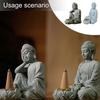 Klidní Buddhové Kamenná socha s držákem na čajovou svíčku a kadidlo Meditační sedící Buddha Soška Figurka Dekorace