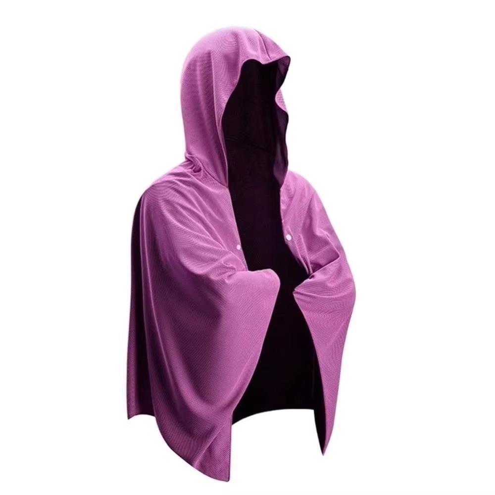 Soft Material Sun Protection Poncho Breathable Hoodie Beach Towel  Outdoor Sports Cycling Driving