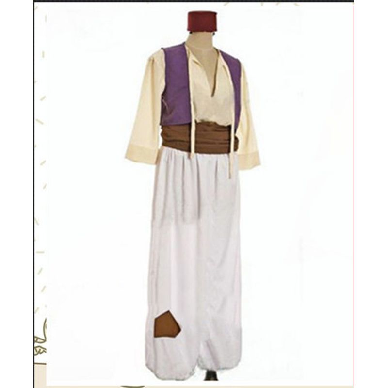 Sweet Halloween One Thousand and One Nights Cos Costume Magic Lamp Aladdin Cosplay Costume Purple S