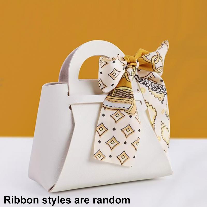 1PC Gift Bags Party Faux Leather Housewarming Handbag Birthdays With Satin Silks Engagements Candy Boxes Valentine's Day Weddings