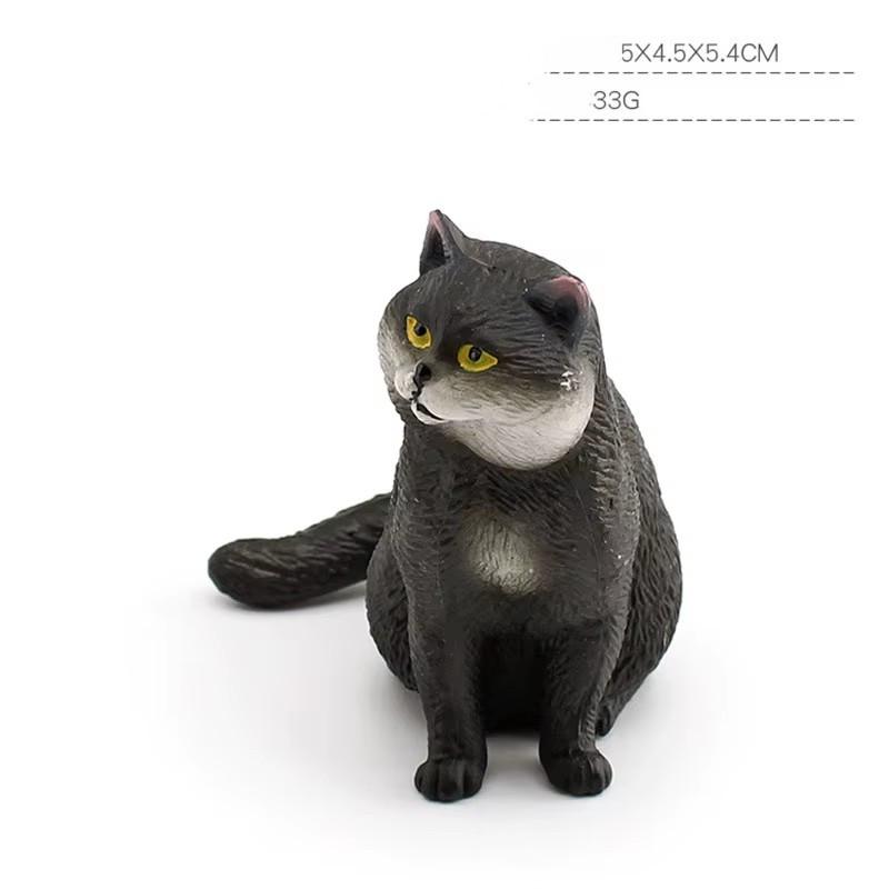 1pc Mini Realistic Cat Figurine Set Cute Orange Tabby British Shorthair Toy Kittens for Kids Decoration Resin Decorative Ornaments