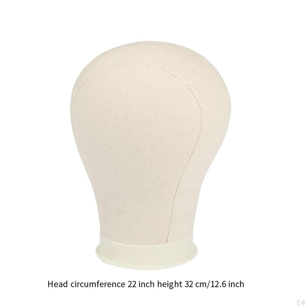 Canvas Block Head Wig Display Model Professional Hairpieces Mannequin