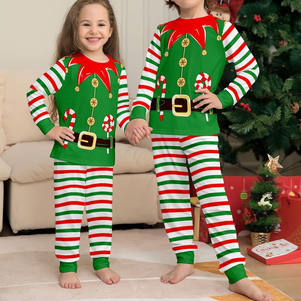 Christmas Parent Child Family Set Home Furnishings Christmas Pajamas Two Piece Set