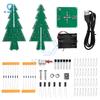 Christmas Tree DIY Soldering Kit - 36 LED Flashing PCB with USB Cable Fun Electronics Project Gift for Beginners