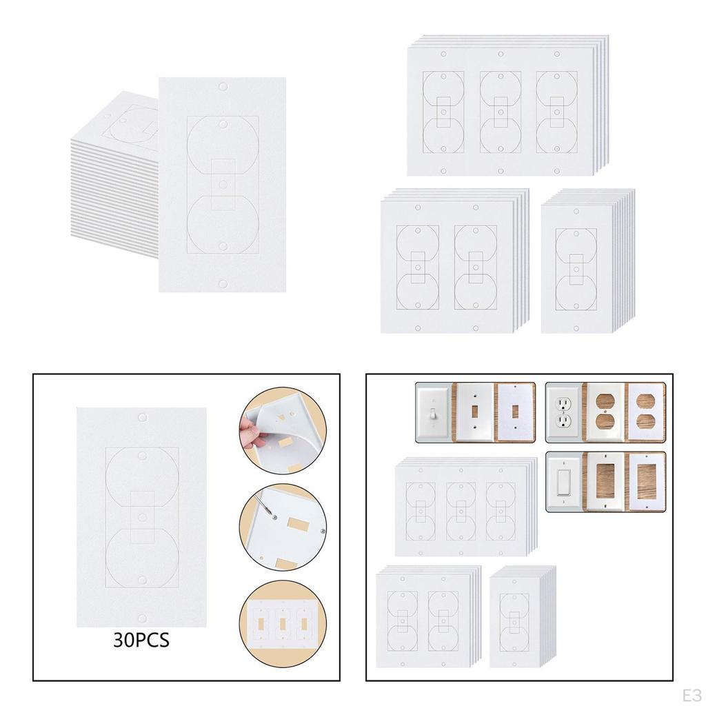 30 kusů Těsnění zásuvek nástěnných krytů, Izolační těsnění Elektrické