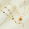 three-layer flower necklace