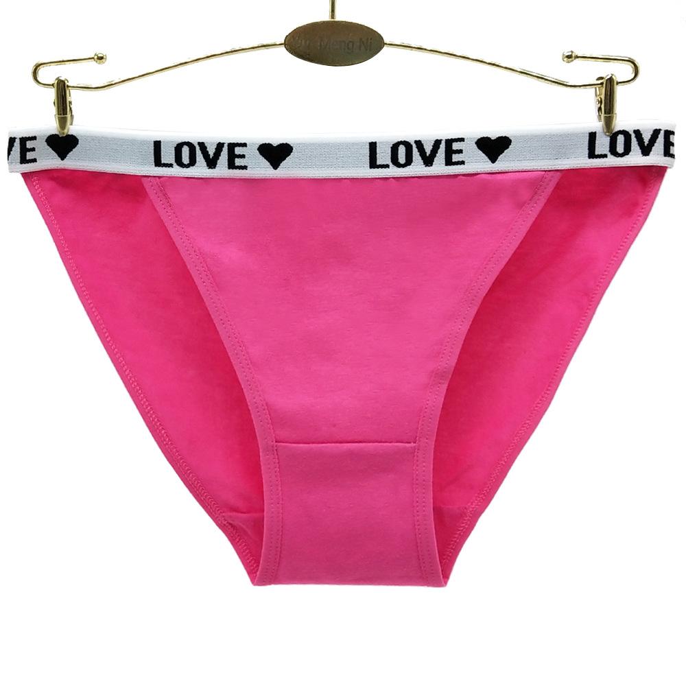 Cotton Underwear Women Sexy Low Waist Solid Color Briefs Panties 6 Pcs/lot