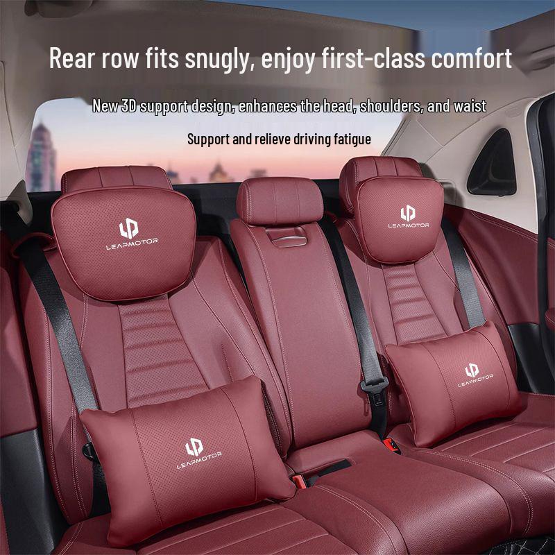 Suporte Lombar para Bancos de Carro Leapmotor T03/C11/C01/C16/C10 - Conforto de Alta Qualidade e Proteção da Cintura Encosto de Cabeça