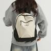 Colorblock Nylon Schulrucksack mit Reißverschlusstasche vorne Lässiger Leichter Tagesrucksack für den täglichen Gebrauch