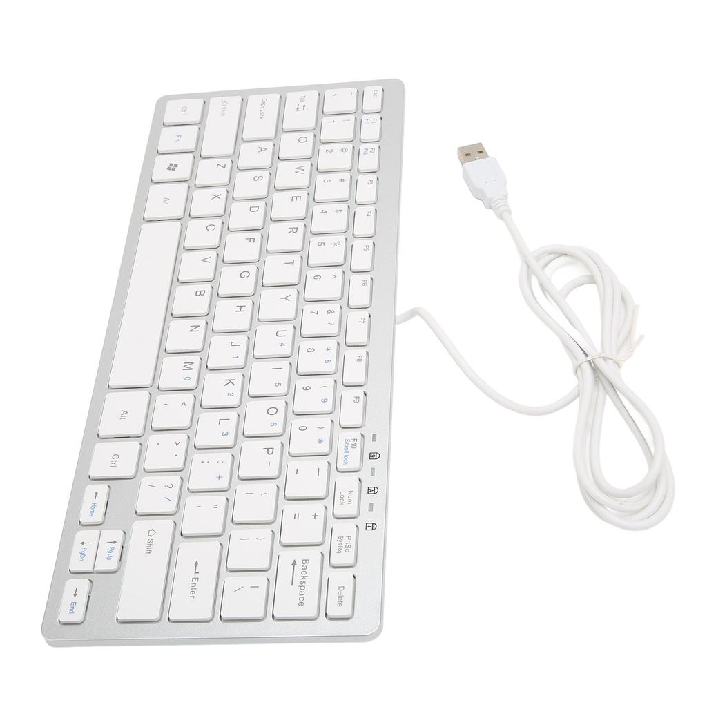 Mini Keyboard Mini Ultra Thin 78 Keys USB Wired Keyboard Scissor Keys Plug and Play Business Office