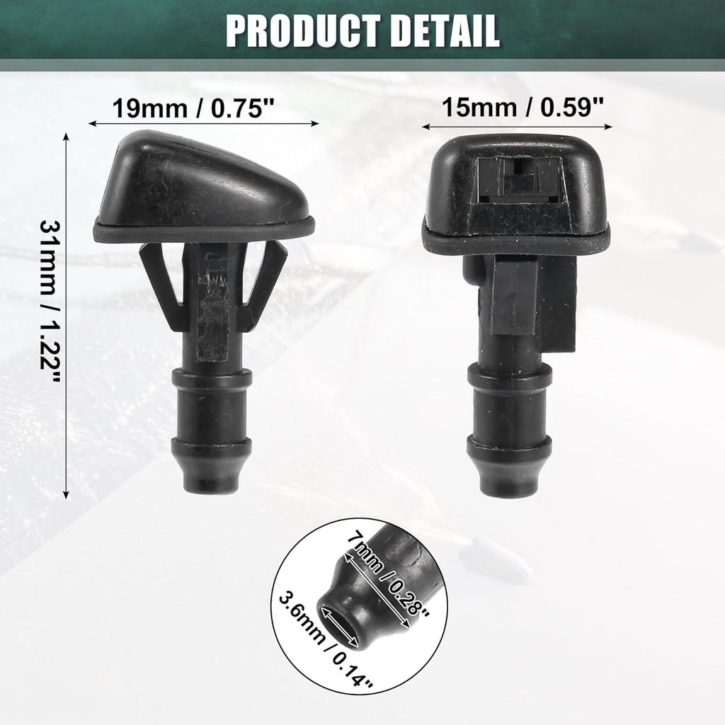 ACROPIX Windshield Wiper Washer Nozzle Spray Jet Fit for Ford Escape 2009-2012 No.8L8Z17603AA - Pack of 1 Black