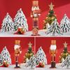 Christmas Nutcracker Gingerbread Man 4 types Chef Series Wooden Ornament Soldier Handcraft Doll Toy Home Desktop Decoration