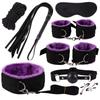 Nylon Bondage  Kits Handcuffs Mouth Gag Flirt Teaser Eye Blinder Sex Toy Set SM Slave Couple Sex Games Tool Japanese Shibari