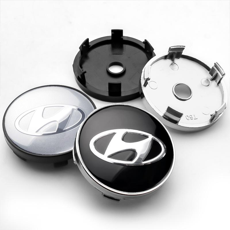 56/60MM Car Styling Aluminum Wheel Center Hub Caps Stickers For Hyundai Elantra Wagon Accent Kona i20 i30 Solaris IX35 Azera XX31