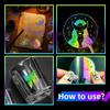 100pcs Laser Stickers Magic World PET Sticker Pack DIY Collage for Hand Account Decoration Scrapbook Labe