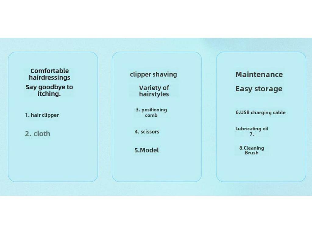 Rechargeable Electric Baby Hair Clipper for Newborns