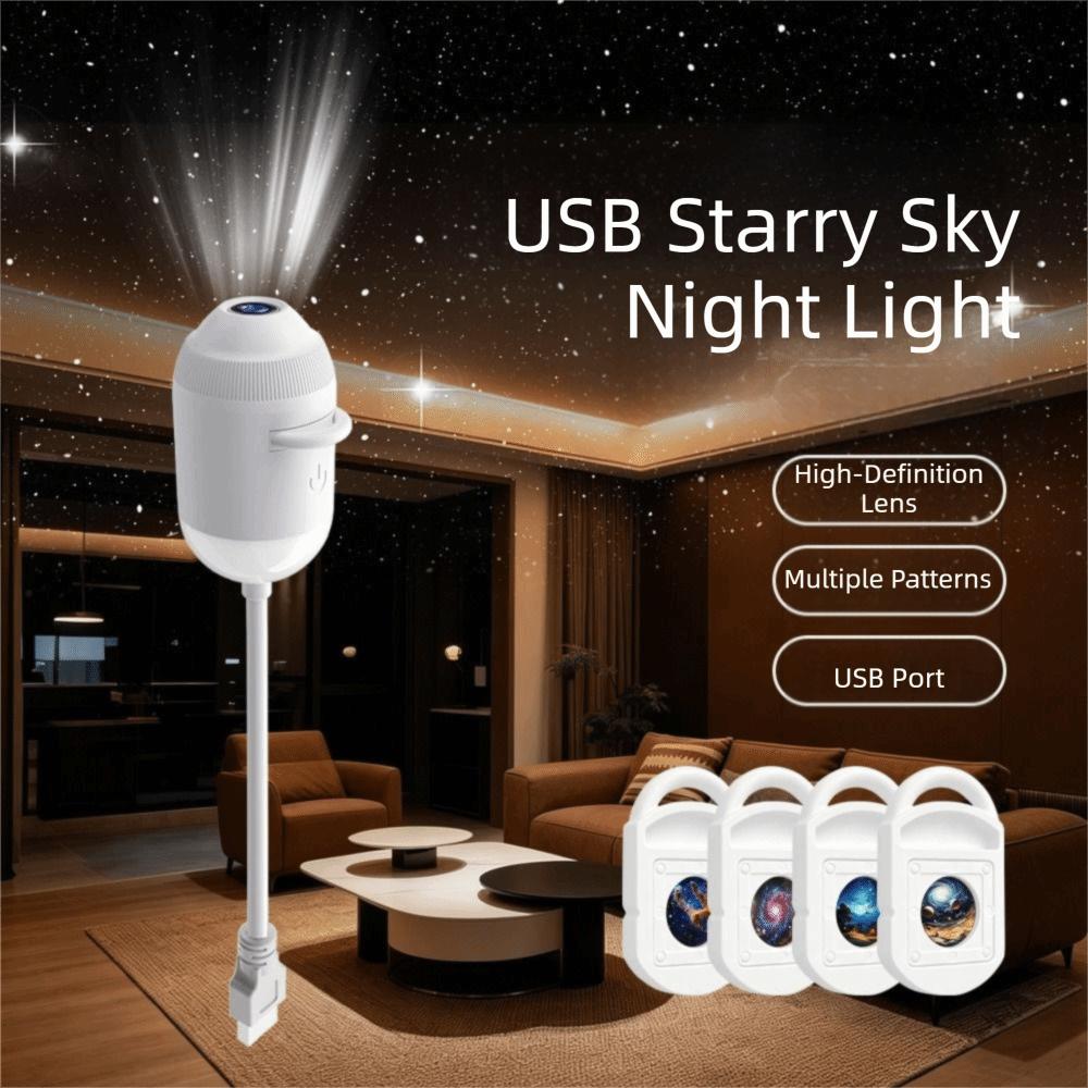 High-definition Galaxy Star Projector Flexible Gooseneck Atmosphere Lamp Holographic Projector Car