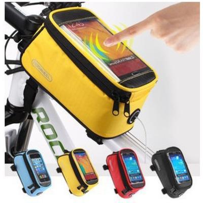 Waterproof Cycling Bike Bicycle Front Frame Tube Shock Absorption Padded Bag Case for Cell Phone
