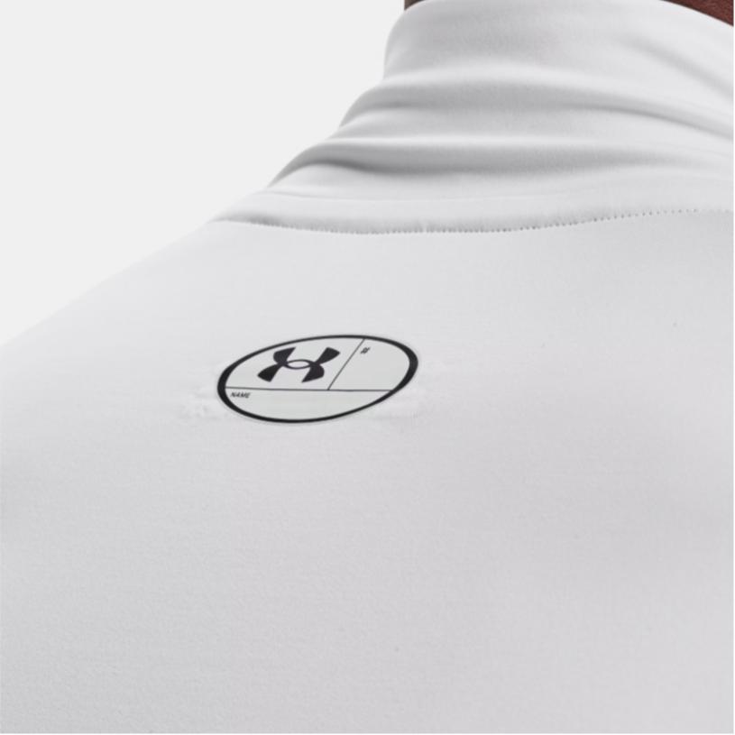 Under Armour Solid Color Logo Print Pullover Long-Sleeve T-Shirt Men Tops White 1369606-100