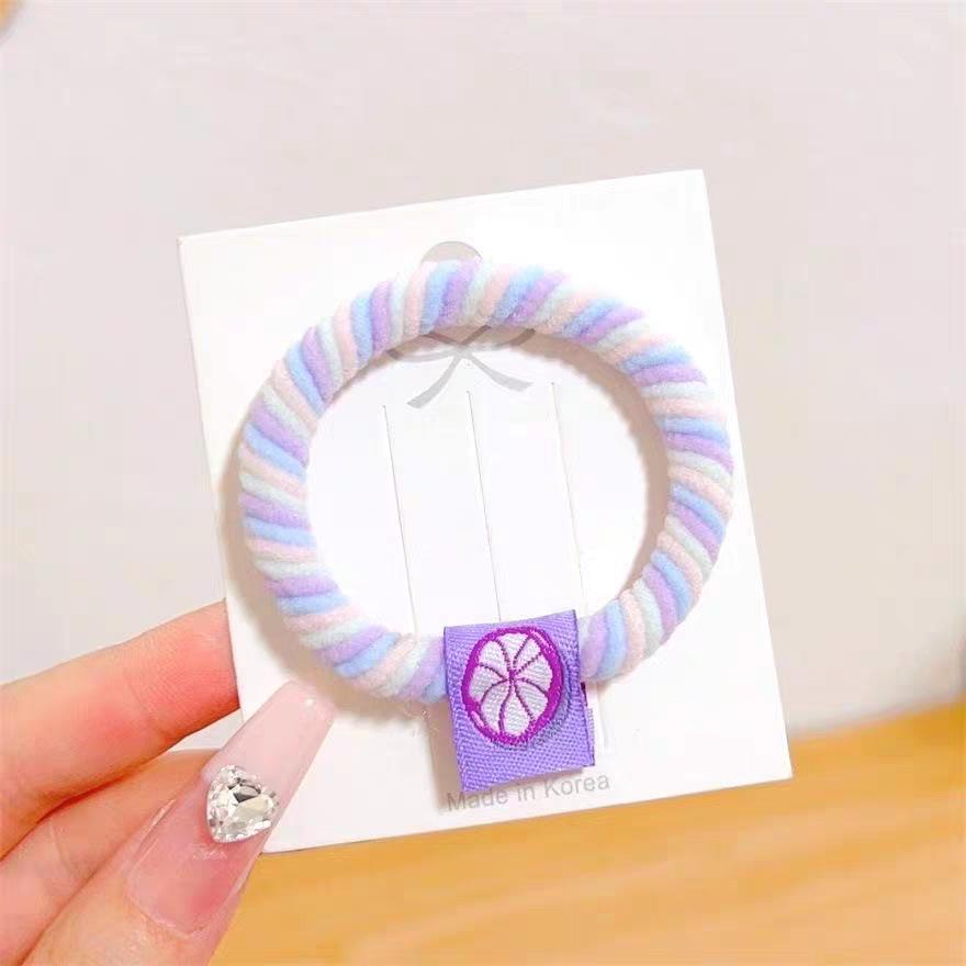 New Ice Cream Color High Elastic Hair Ties - Damage-Free Candy Color Rubber Bands for Girls