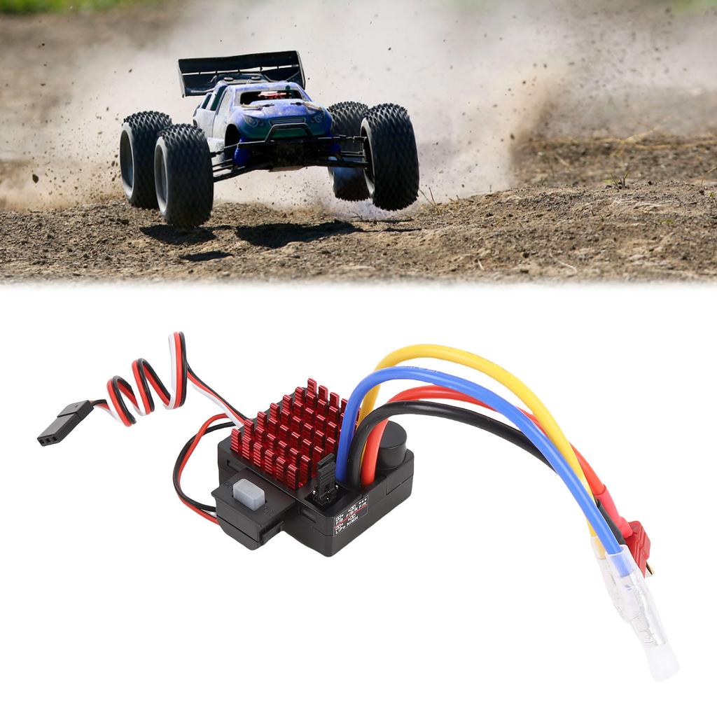 60A Brushed ESC for 540 550 750 Motors Alloy RC Electronic Speed Controller for RC Car Boat Tank Accessories
