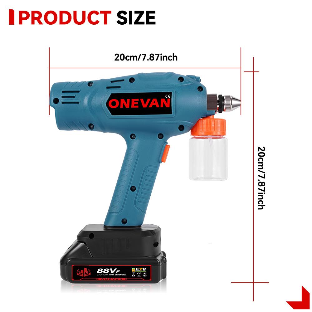 ONEVAN 100ML Electric Spray Gun Cordless Paint Sprayer Rechargeable Auto Furniture Steel Power Tools  For Makita 18V 21V Battery