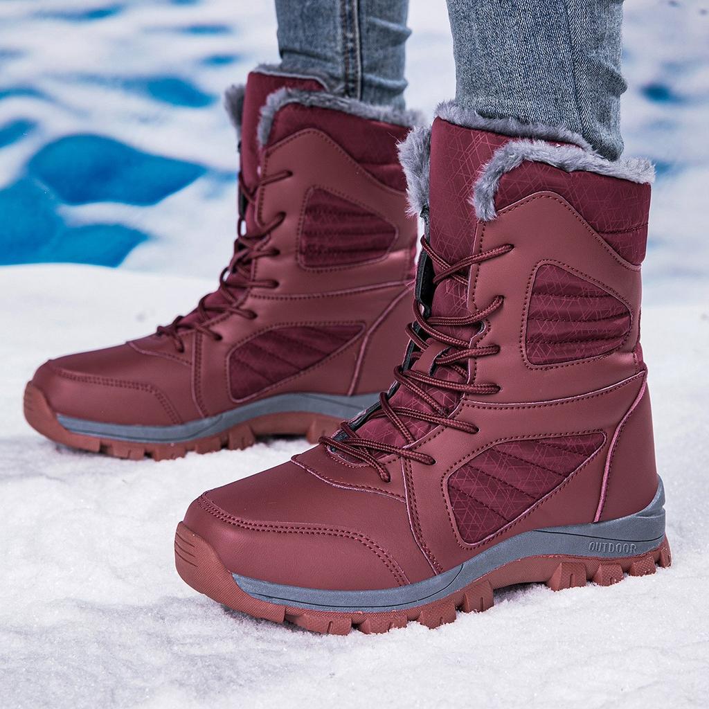 Women'S Snow Boots New Autumn And Winter High-Top Warm Outdoor Cotton Shoes Piled Thickened Large-Size Cotton Boots Fashion Short Boots