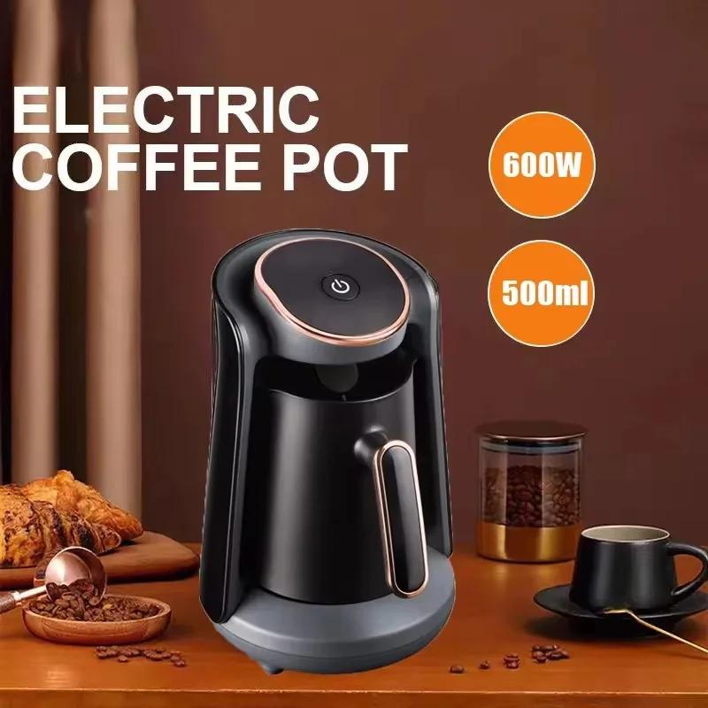500ml Paslanmaz Çelik Moka Pot Kahve Makinesi Yarı Otomatik Türk Kahvesi Makinesi Termal Bardaklı Espresso Demleme için