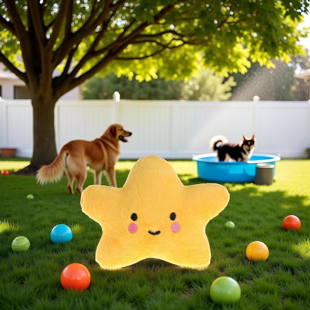 2Pcs Star Plush Pet Dog Toys Cute Squeaky Toy for Interactive Toy Dog Chew Toy for Pet Dog Puppy Training Playing, Squeak (Pink)