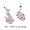 [Jewelry Shop M] Ladies Earrings Titanium Post Japanese Pattern Cherry Blossoms Asymmetry Accessories Compatible with Metal Allergies Made In Japan