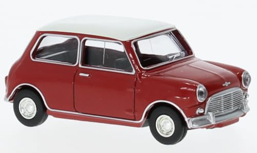 NOREV 1/64 Scale Mini Cooper S 1964 (Red/White) Diecast Model Car [Imported]