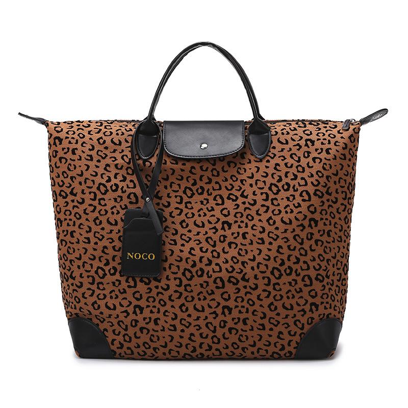 Leopard print travel bag women's new large-capacity multi-function personalized handbag sports fitness storage bag