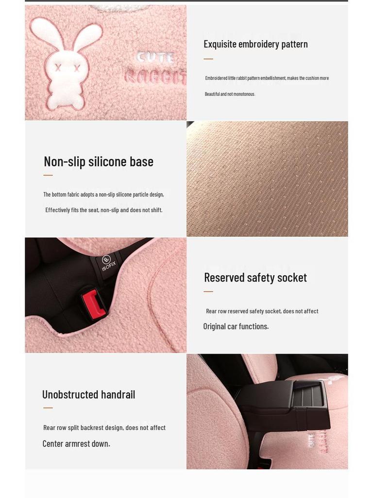 Universal Plush Winter Car Seat Cushion - Thick, Warm, Goddess Style for Five-Seaters
