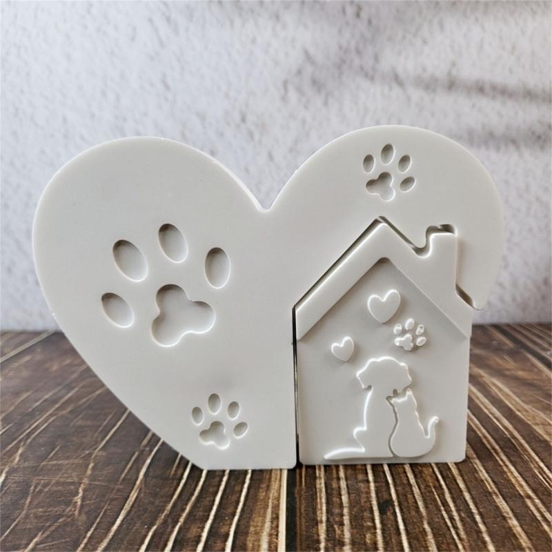 Heart House Silicone Molds Multipurpose Silicone Molds Baking Tool for Epoxy Resin Handmade Soap Chocolate HX6C China Mainland