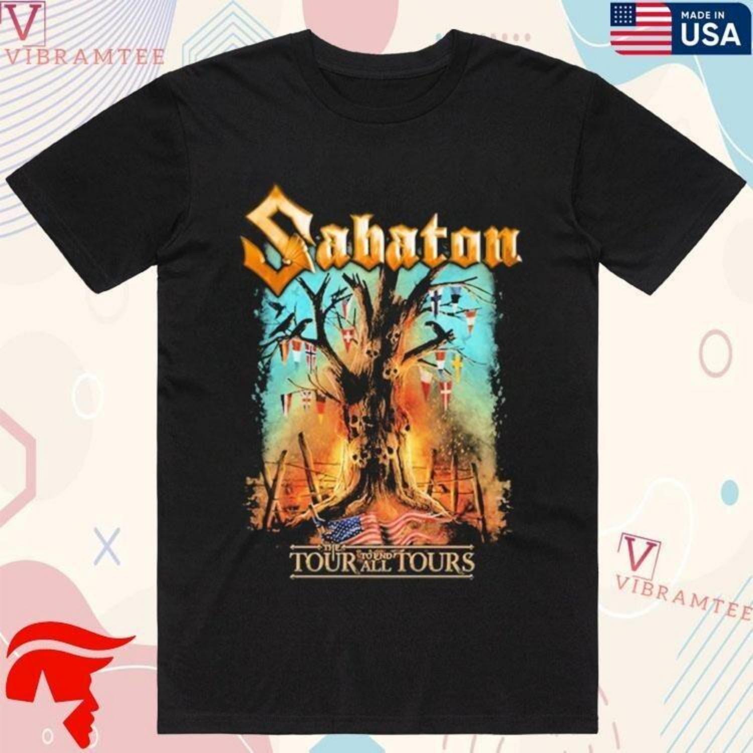 

Sabaton The Tour To End All Tours 2024 Shirt, Unisex All Size Unisex T-Shirt XXXXXL чорний