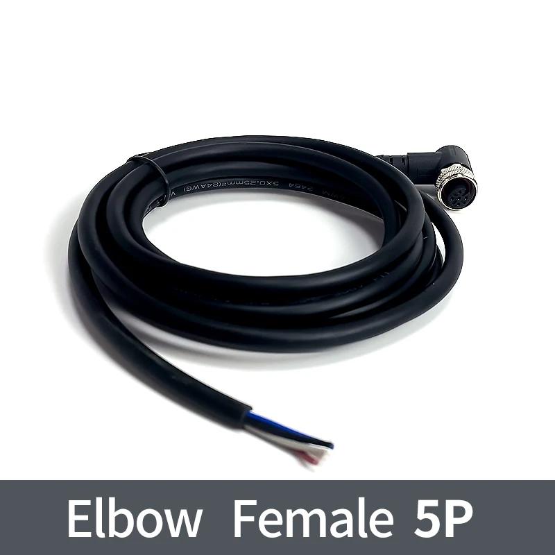 2metrový konektor senzoru M12, vodotěsný kabel, samec a samice, 4,5/8, 12pinový PVC, integrovaný vstřikovací konektor M12