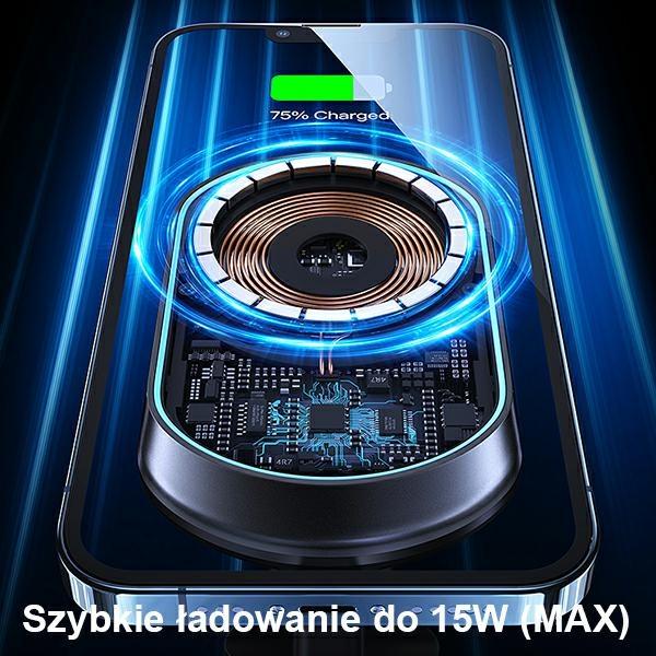 USAMS Magnetic Induction Holderwireless Charging 15W For Vent. Black Cd182Zj01 (Us-Cd182)