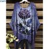 Camiseta con Estampado Floral Elegante Cuello en V Manga Corta Cuello Redondo Ajuste Cómodo Casual Perfecta para Ropa Informal Top para Todas las Estaciones Verano