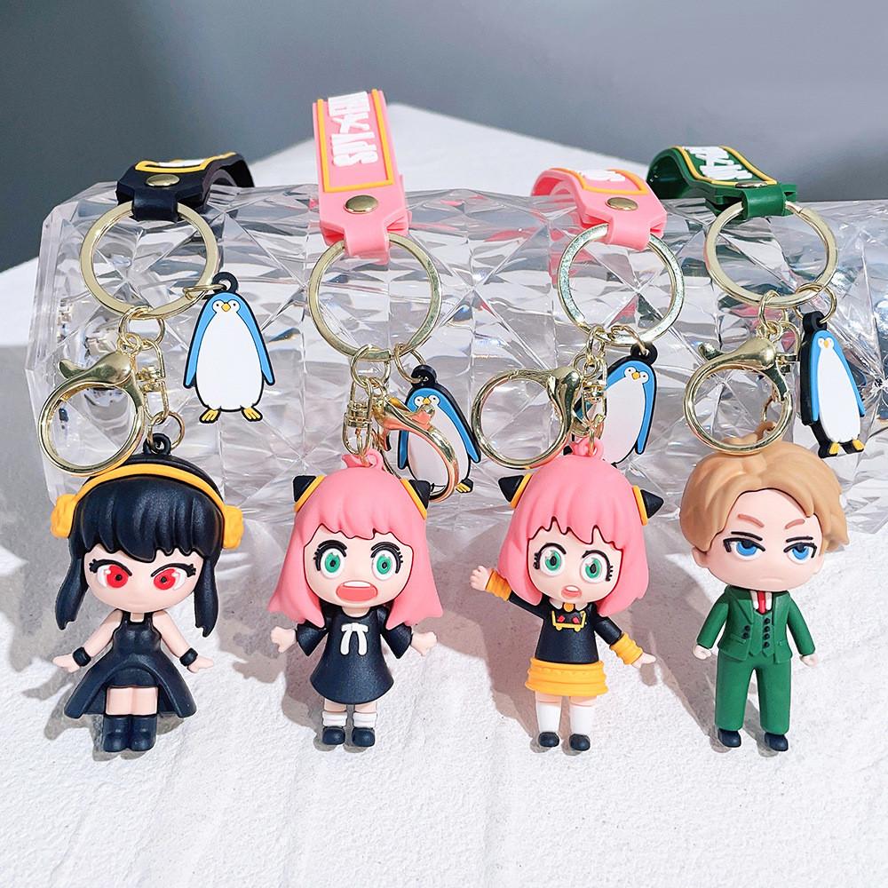 Cute Cartoon Spy Family Soft Pvc Keychain Adorable Anya Doll Key Ring
